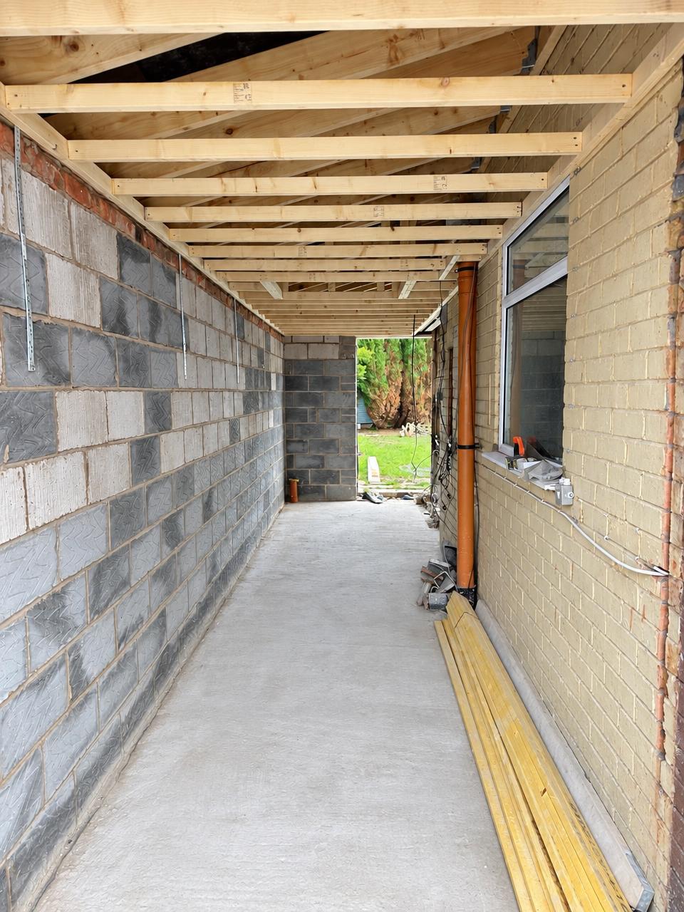 Blockwork and joists