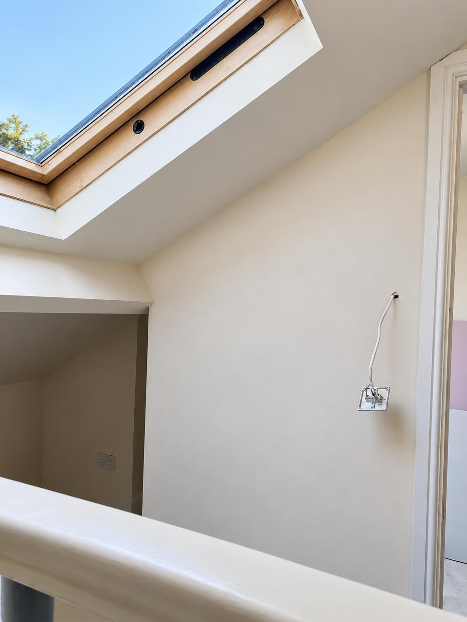 Plastered loft landing
