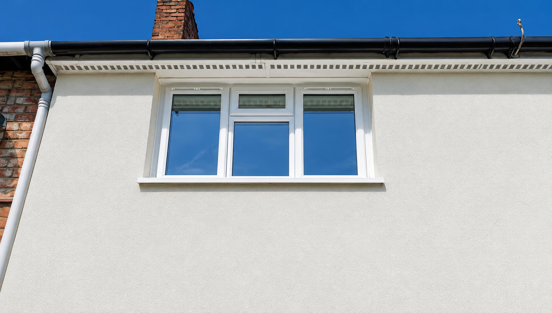 First-floor casement window